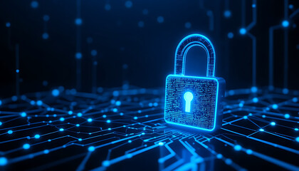 "Digital Cloud Data Security Implementation Using Padlock Icons for Protected Access and Information Integrity"

