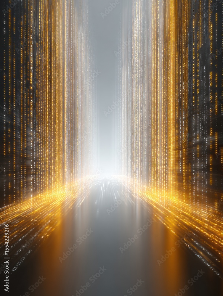 Leinwandbilder Quantum Security Visualization with Digital Code Streams and AI Modules for Advanced Cryptography and Cybersecurity Consulting in Tech Innovation