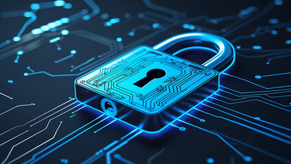 "Digital Cloud Data Security Implementation Using Padlock Icons for Protected Access and Information Integrity"

