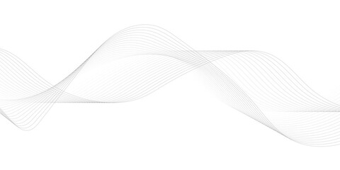 "Abstract wave element for design. Digital frequency track equalizer. Stylized line art background. Vector illustration. Wave with lines created using blend tool."
