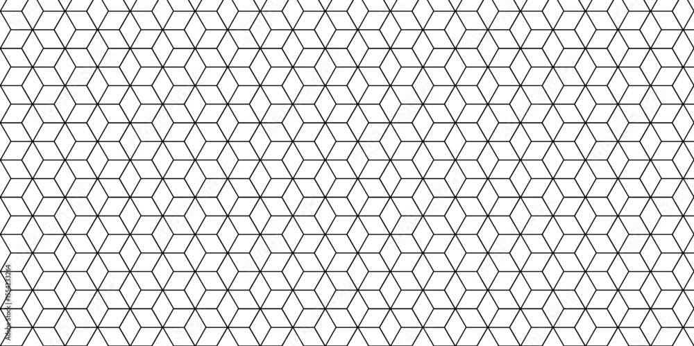 Poster seamless pattern with hexagon square cube geometric pattern shapes grid metal element texture design