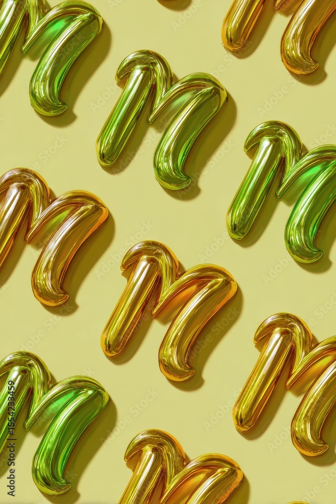 Aufkleber metallic zodiac astrology symbols in gold and green with shiny texture on minimalist background for 