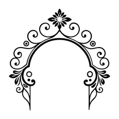decorative frame with floral ornament