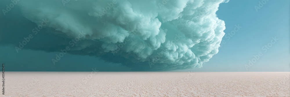 Aufkleber dramatic storm clouds forming over desert landscape with swirling patterns - atmospheric tension for