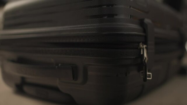 Close-Up of a Suitcase Being Closed &ndash; Travel Preparation and Packing Concept