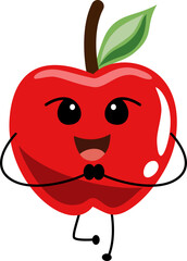 Hand draw Cute Fruit Characters Vector Set