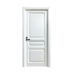 Naklejka premium Elegant White Wooden Door with Modern Design and Simple Lines for Interior Spaces and Architectural Projects