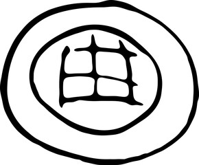 Waffle Line Icon | Hand Drawn Breakfast Pastry Outline