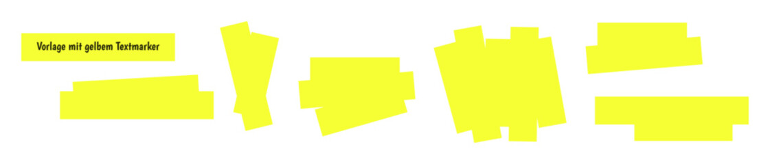 Vorlage mit gelbem Textmarker