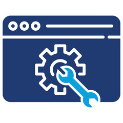 Setting Flat Blue Icon
