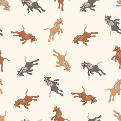 Horses Seamless  Pattern  background