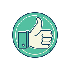 Simple, clean, thumbs icon set, logo vector design