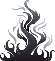 vector illustration of a smoke silhouette
