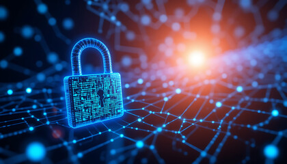 "Digital Cloud Data Security Implementation Using Padlock Icons for Protected Access and Information Integrity"

