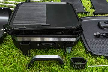 Assembling a new grill on the plot, installing an electric grill, hotplate, thermostat, power...