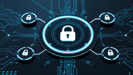 "Digital Cloud Data Security Implementation Using Padlock Icons for Protected Access and Information Integrity"

