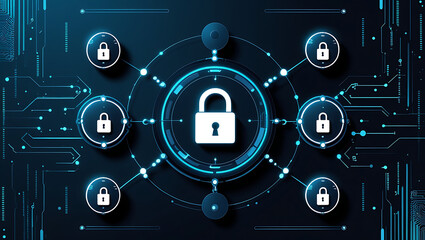 "Digital Cloud Data Security Implementation Using Padlock Icons for Protected Access and Information Integrity"

