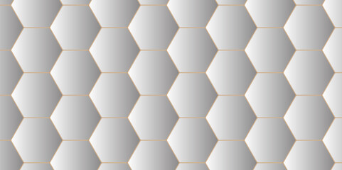 Fototapeta premium Seamless creative geometric Pattern of white hexagon white abstract hexagon wallpaper or background. 3D Futuristic abstract honeycomb mosaic white background. white hexagon geometric texture. 