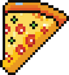 Fototapeta premium Pixel pizza slice