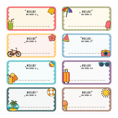 Notebook Label with Summer Themed Collection.