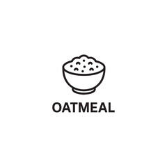 Oatmeal icon vector design art illustration.