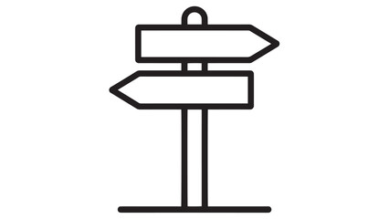 Directional Signpost Icons EPS Vector Illustration for Navigation, Guidance, and Wayfinding