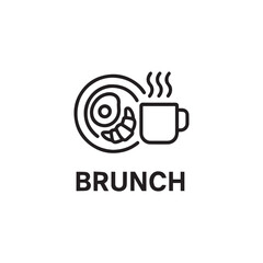 Brunch icon vector symbol design illustration