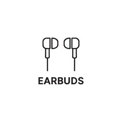 Earbuds icon vector design art illustration