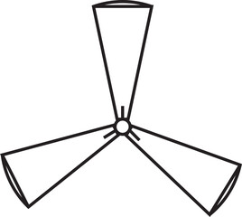 High Quality Vector Illustration of Modern Large Ceiling Fan with Round Body for Home and Industrial Air Circulation, Stylish Design for Efficient Cooling and Ventilation"