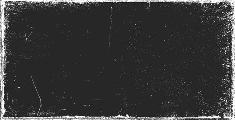 Texture of old surface on black background with white scratches. Worn, torn, weathered effect. Distressed black texture.Vector illustration, EPS 10.