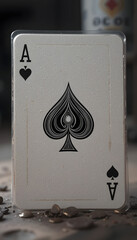 Ace of Spades playing card..