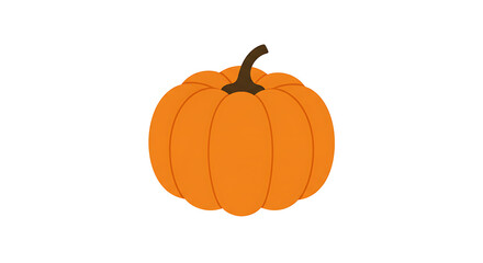 Pumpkin Flat Art Isolated on White Background
