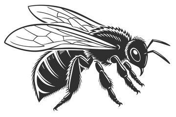 Black Bee Vector Art