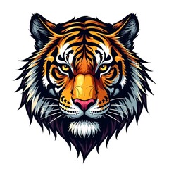 logo tatto tiger head mascot 