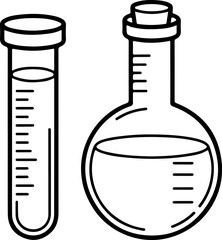 set of laboratory glassware
