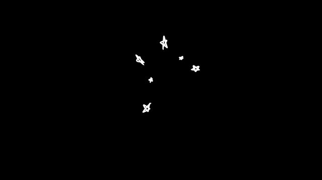 手書きの爆発エフェクト素材(背景透過)