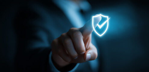 Quality management with Quality Assurance or QA and Quality Control or QC and improvement. Standardization and certification concept. Compliance to regulations and standards. Concept with manager.