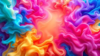 Obraz premium Vibrant Swirling Organic Forms abstract colorful