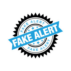 Fake Alert Rubber Stamp Vector Template