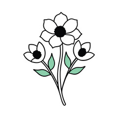 Obraz premium vector illustration of a flower