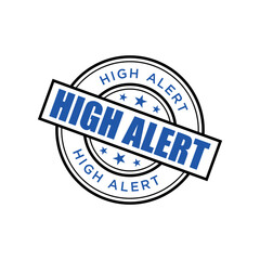 High Alert Rubber Stamp Vector Template