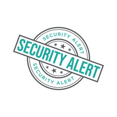 Security Alert Rubber Stamp Vector Template