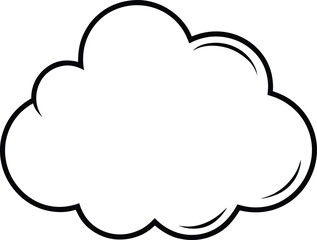 Cartoon Cloud Vector with Gentle Rounded Form
