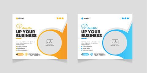 Medium rectangle vertical web banner and google Ads template design