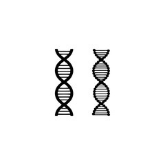 DNA set icon flat vector design.