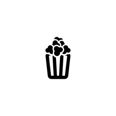 Popcorn icon flat vector design.