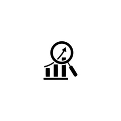 Research icon flat vector design.