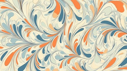Ornate marbled pattern with flowing lines and vibrant colours.