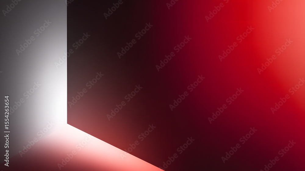 Poster abstract gradient with red and white light transition