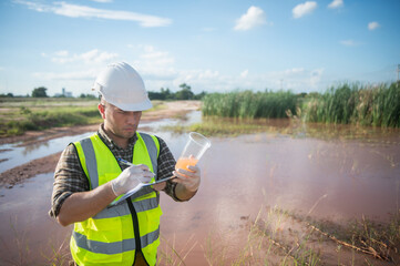 Environmental engineers examine natural bodies of water for organisms in their ecosystems